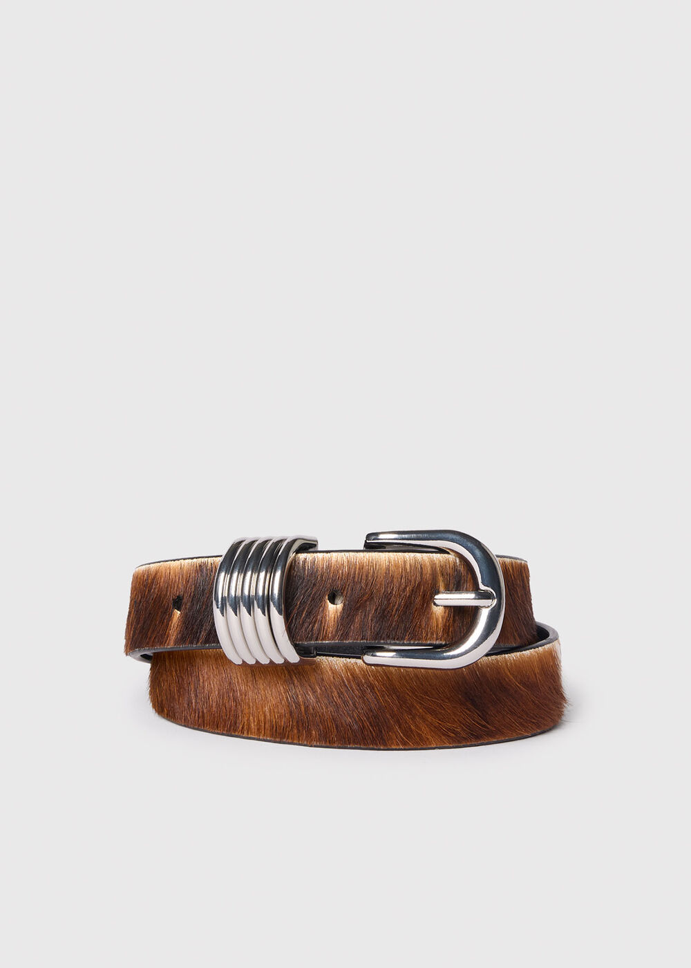 Cow Hair-On Multi Ring Belt