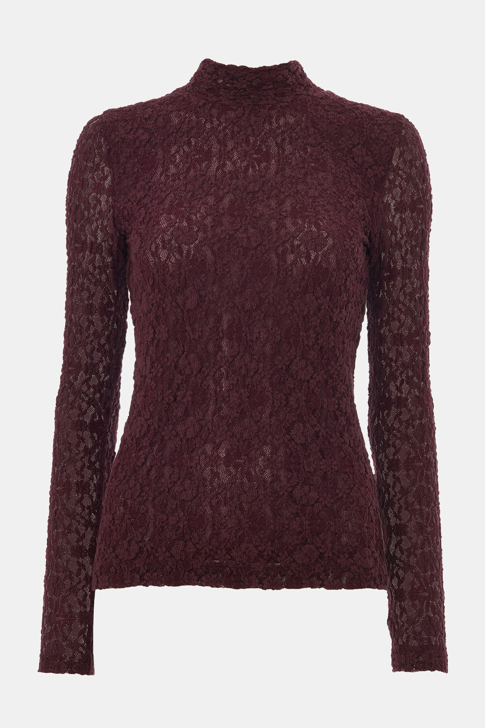 Lace Detail High Neck Top