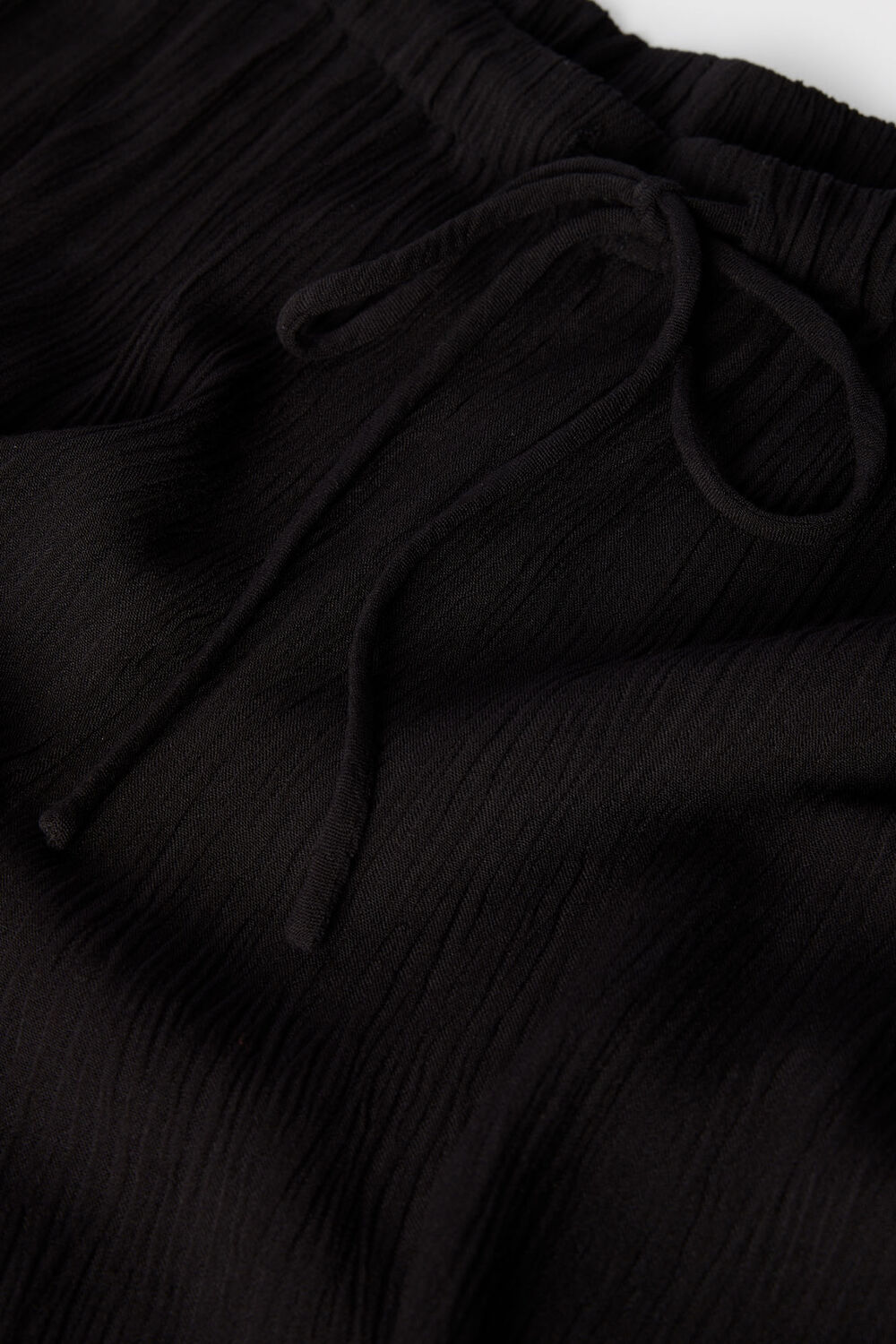 Black Beach Tie Front Trouser