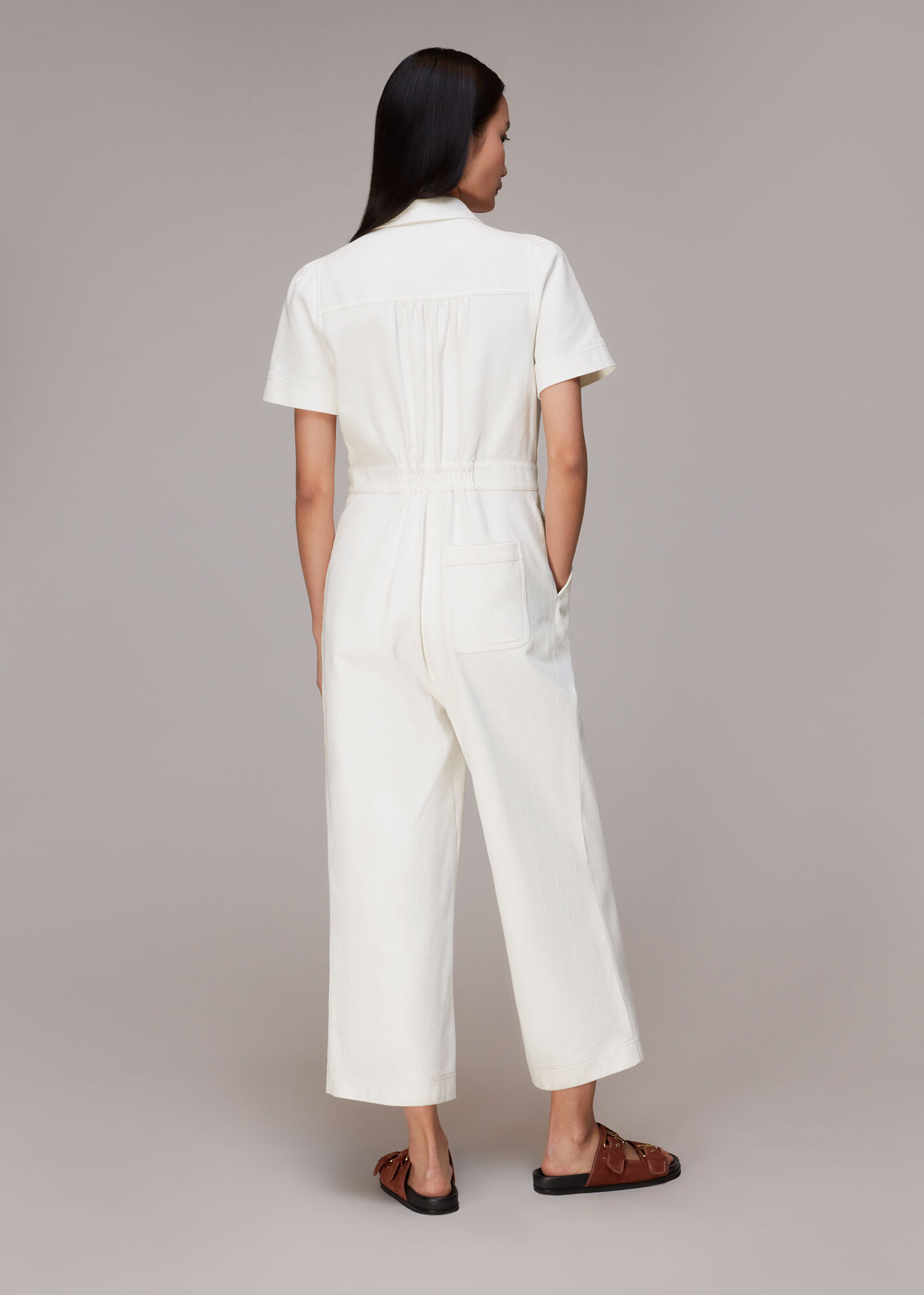 white ivory jumpsuit