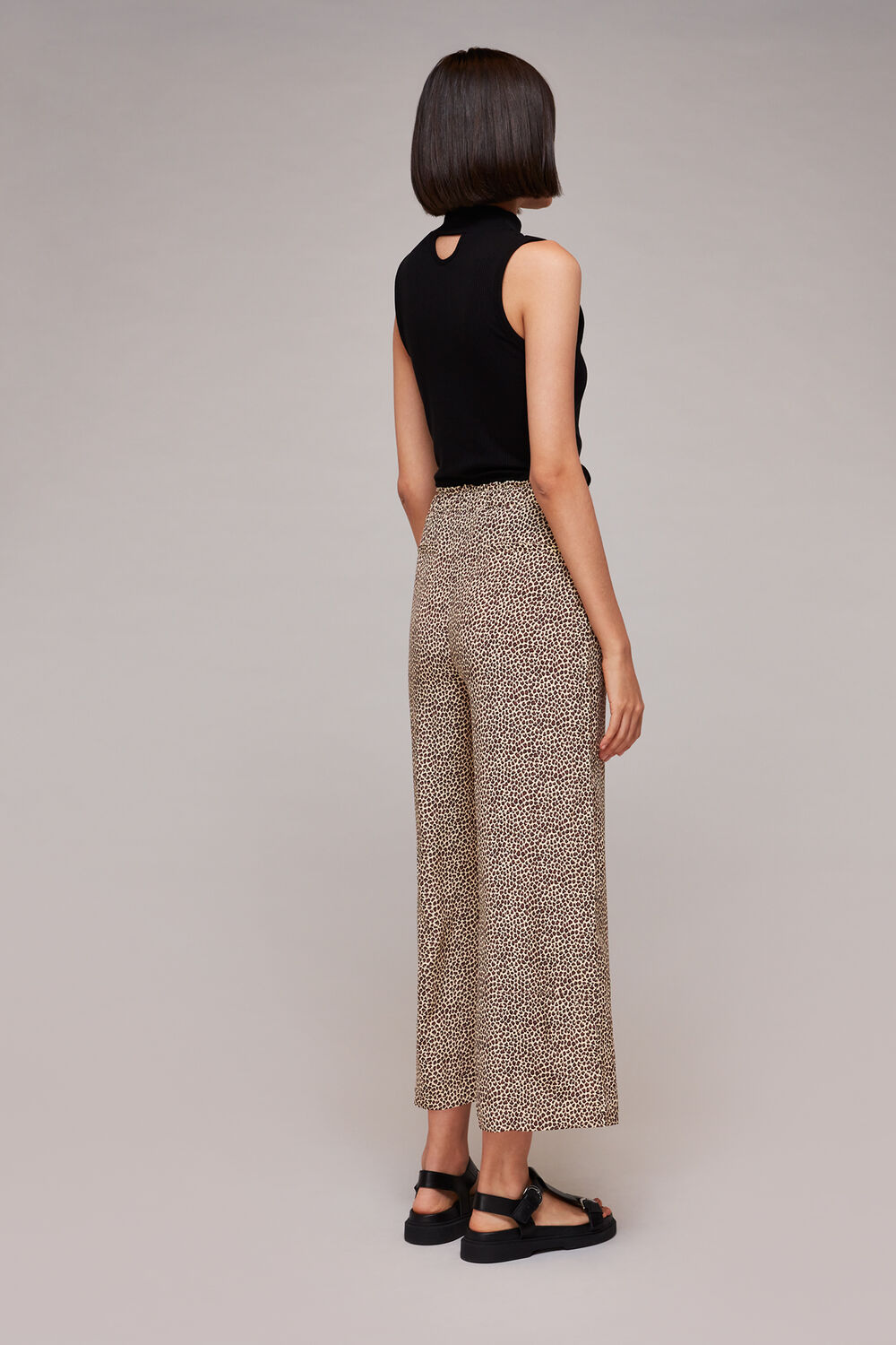 Dashed Leopard Print Trouser