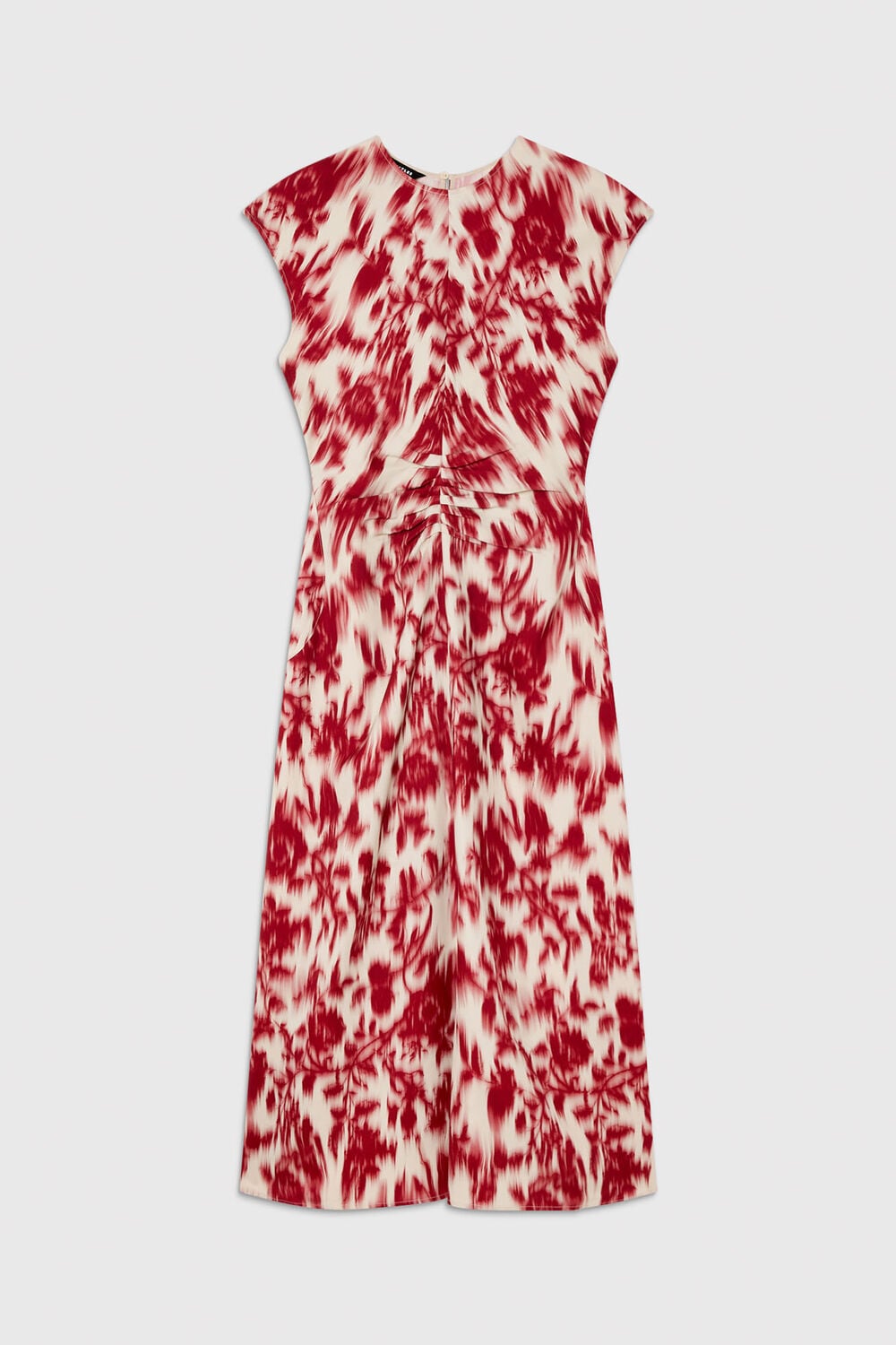 Blurred Floral Crepe Dress