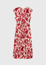 Blurred Floral Crepe Dress