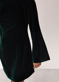 Petite Velvet Flare Sleeve Dress