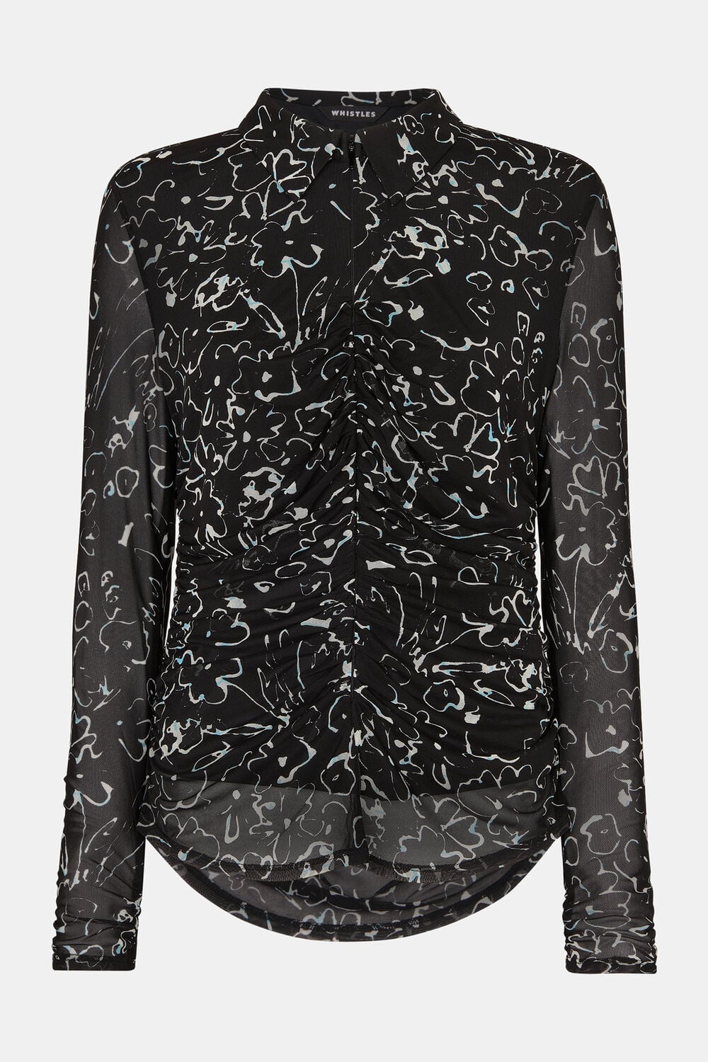 Scribble Bouquet Ruched Top