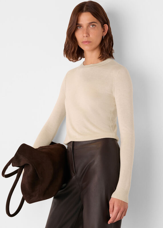 Ivory Annie Sparkle Crew Neck Sweater