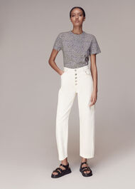 Dashed Leopard Print T-Shirt