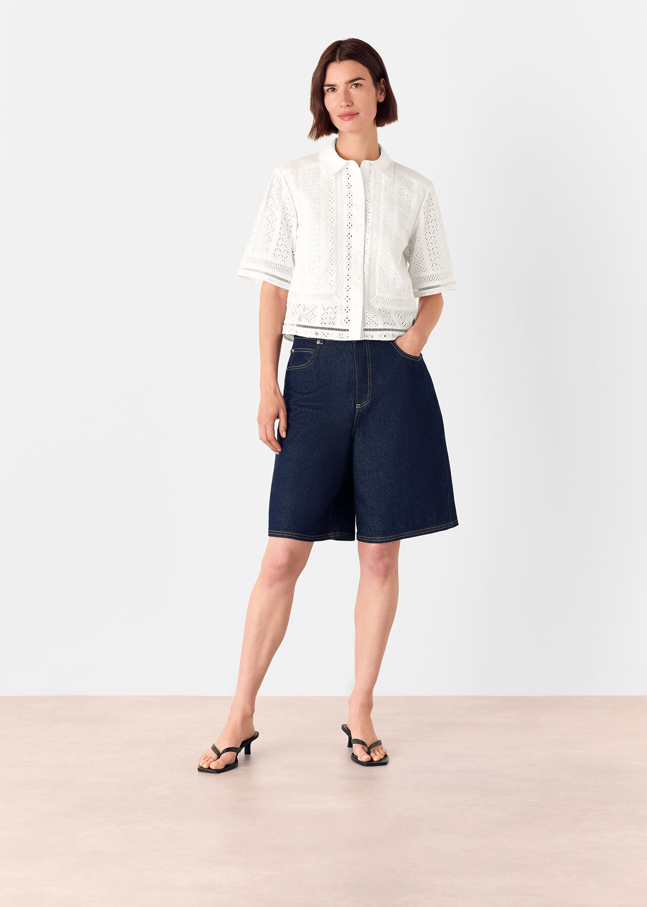 Broderie Cotton Shirt
