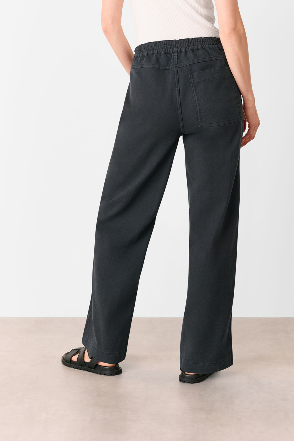 Cotton Wide Leg Trouser