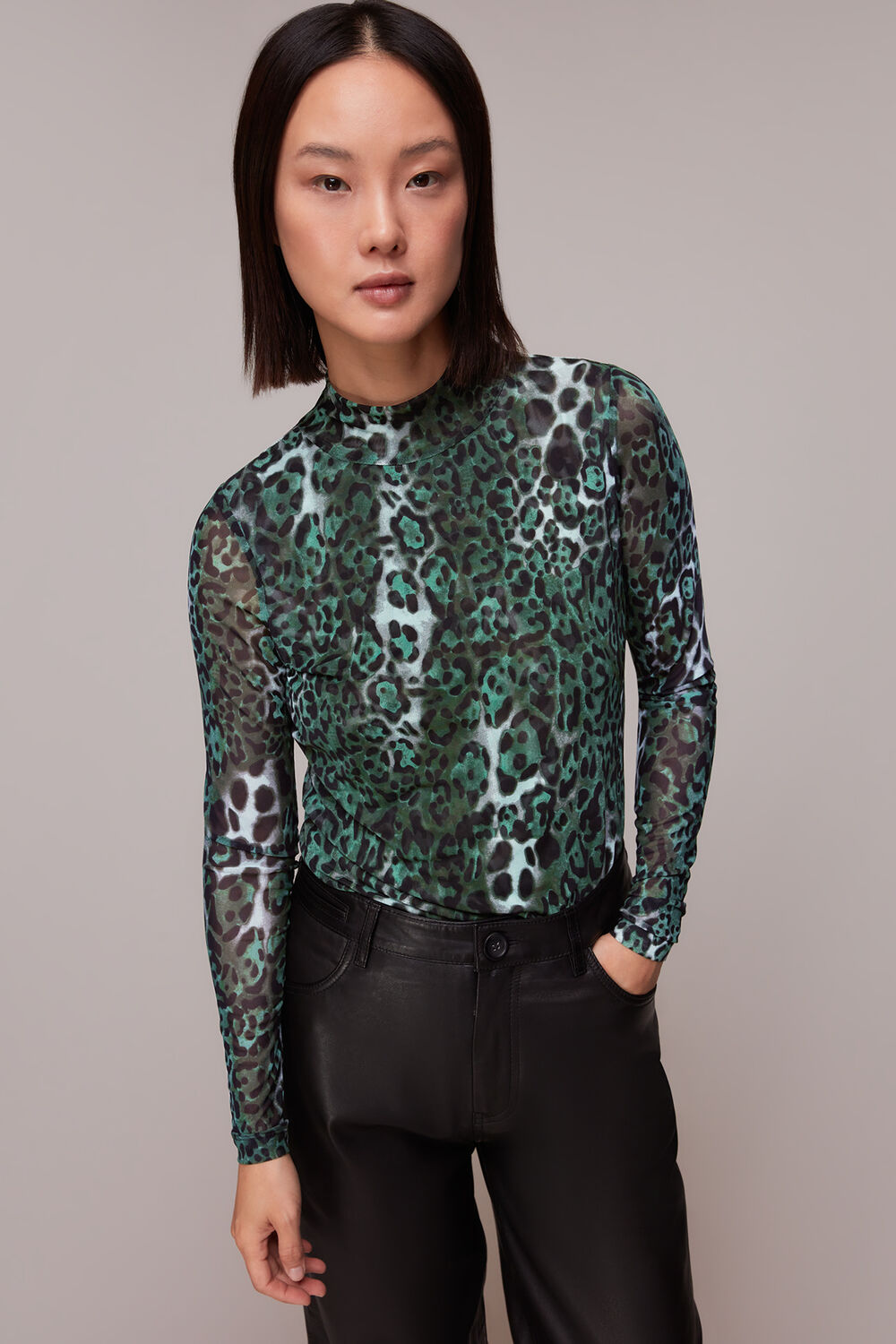 Night Cat Mesh Top