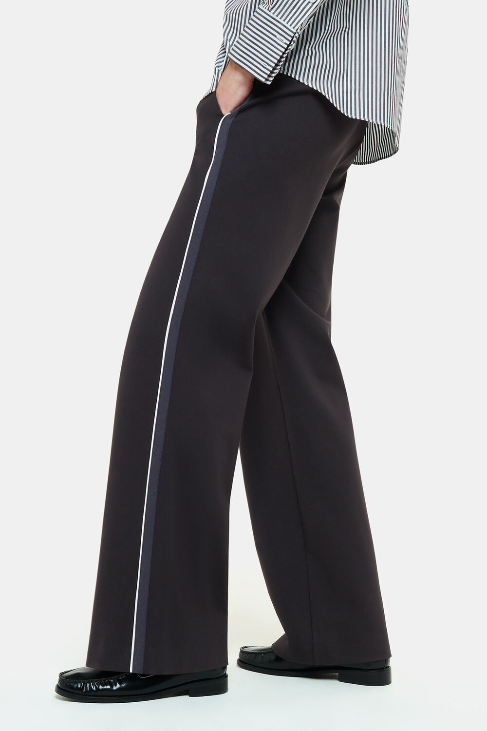 Edie Side Stripe Ponte Trouser