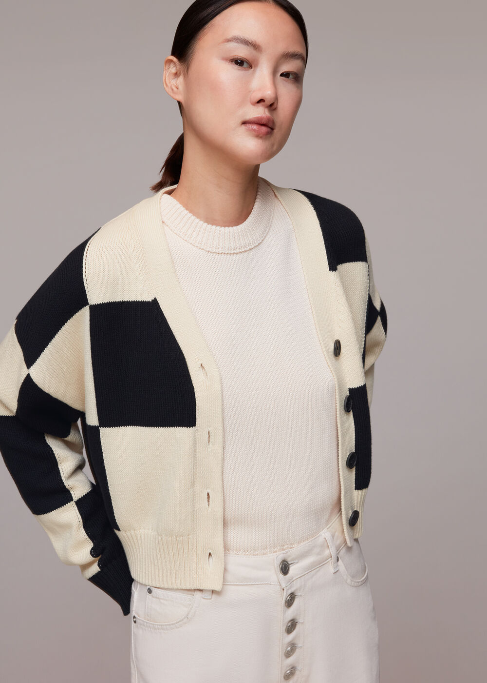 Check Cardigan