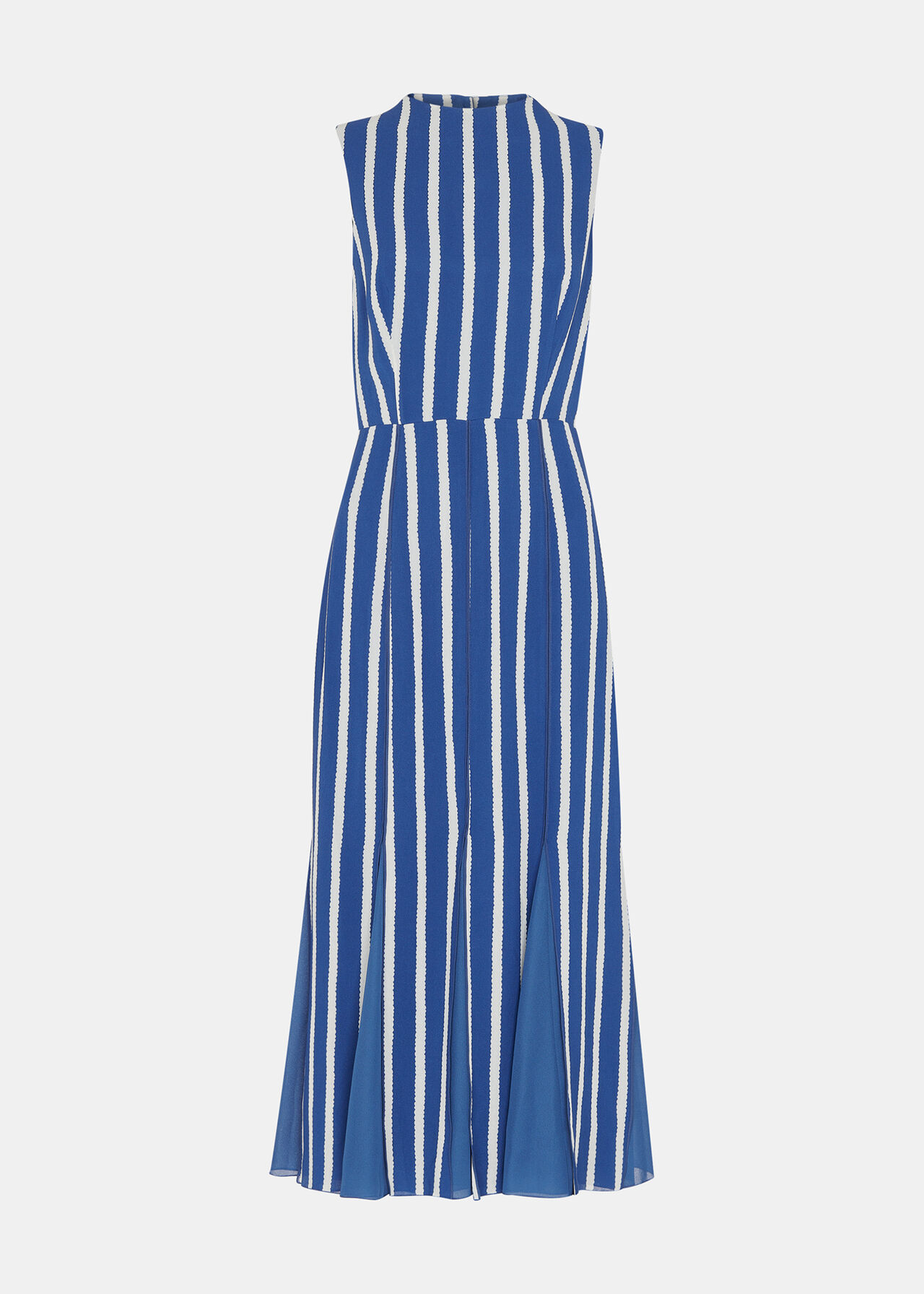 Petite Crinkle Stripe Midi Dress