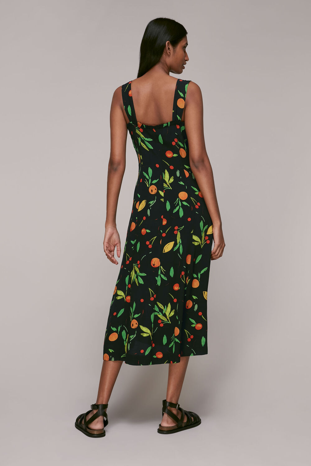 Fruit Print Frill Dress