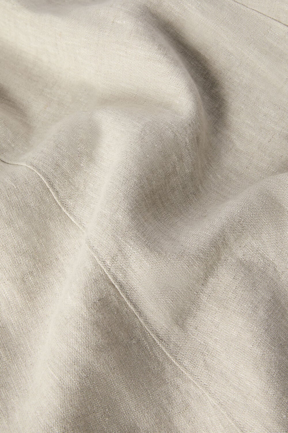 Oatmeal Fit and Flare Linen Dress