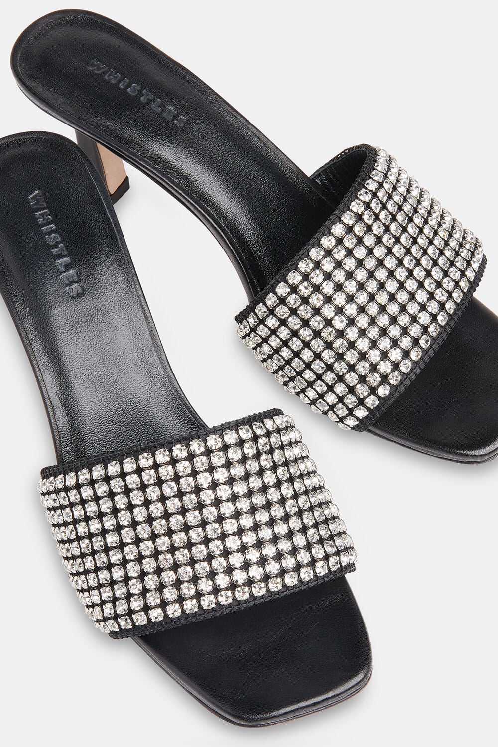 Adella Diamante Slip On Mule