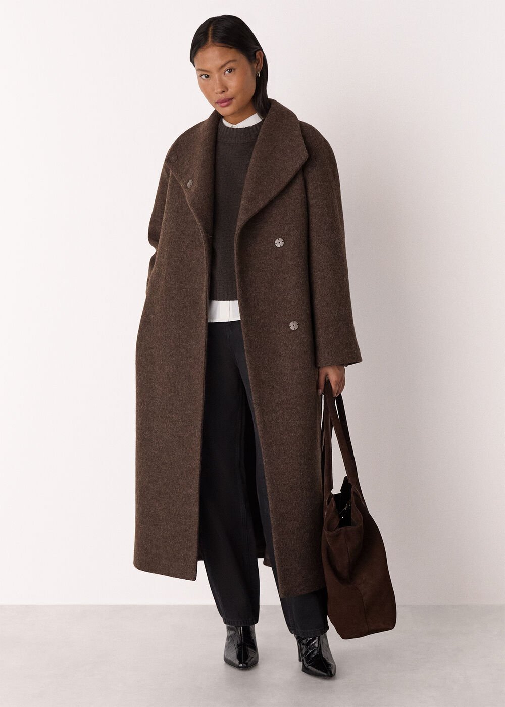 Petite Morgan Funnel Neck Coat