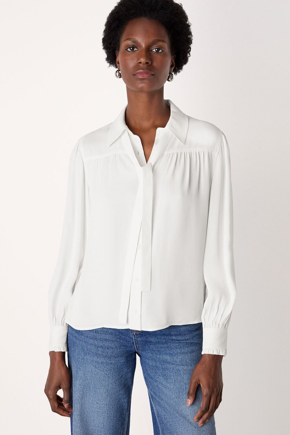 Tie Detail Crepe Blouse
