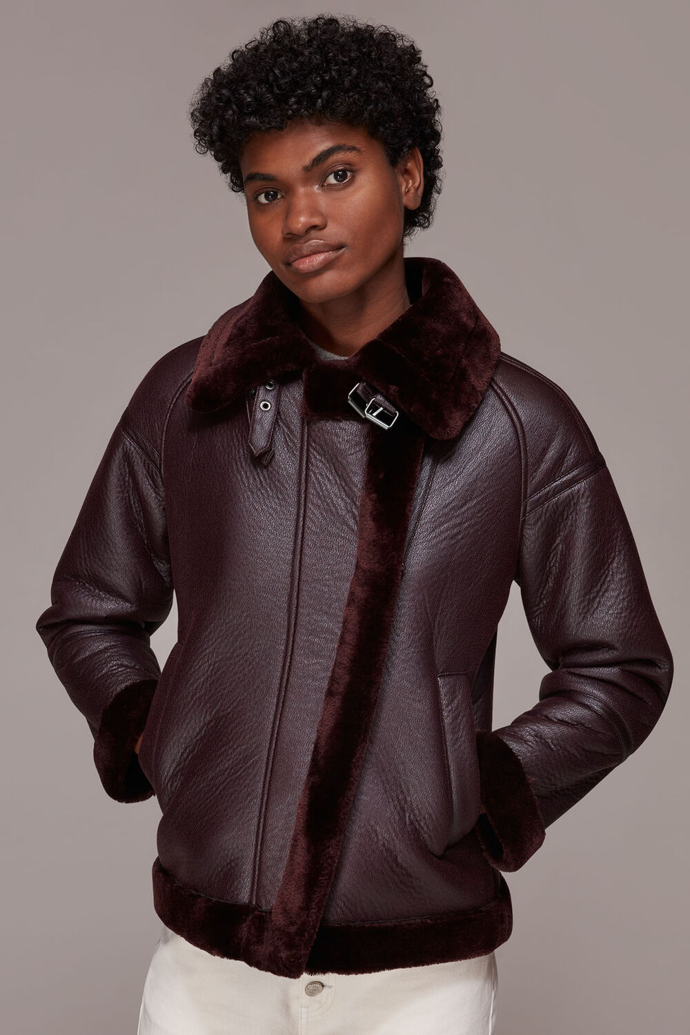 Lauren Faux Fur Biker