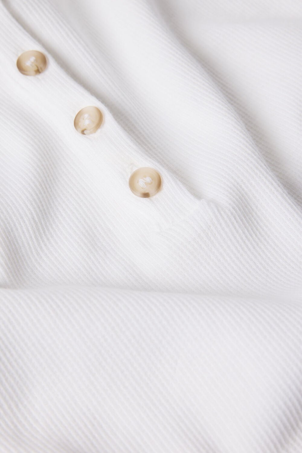 White Henley Button Front Tank