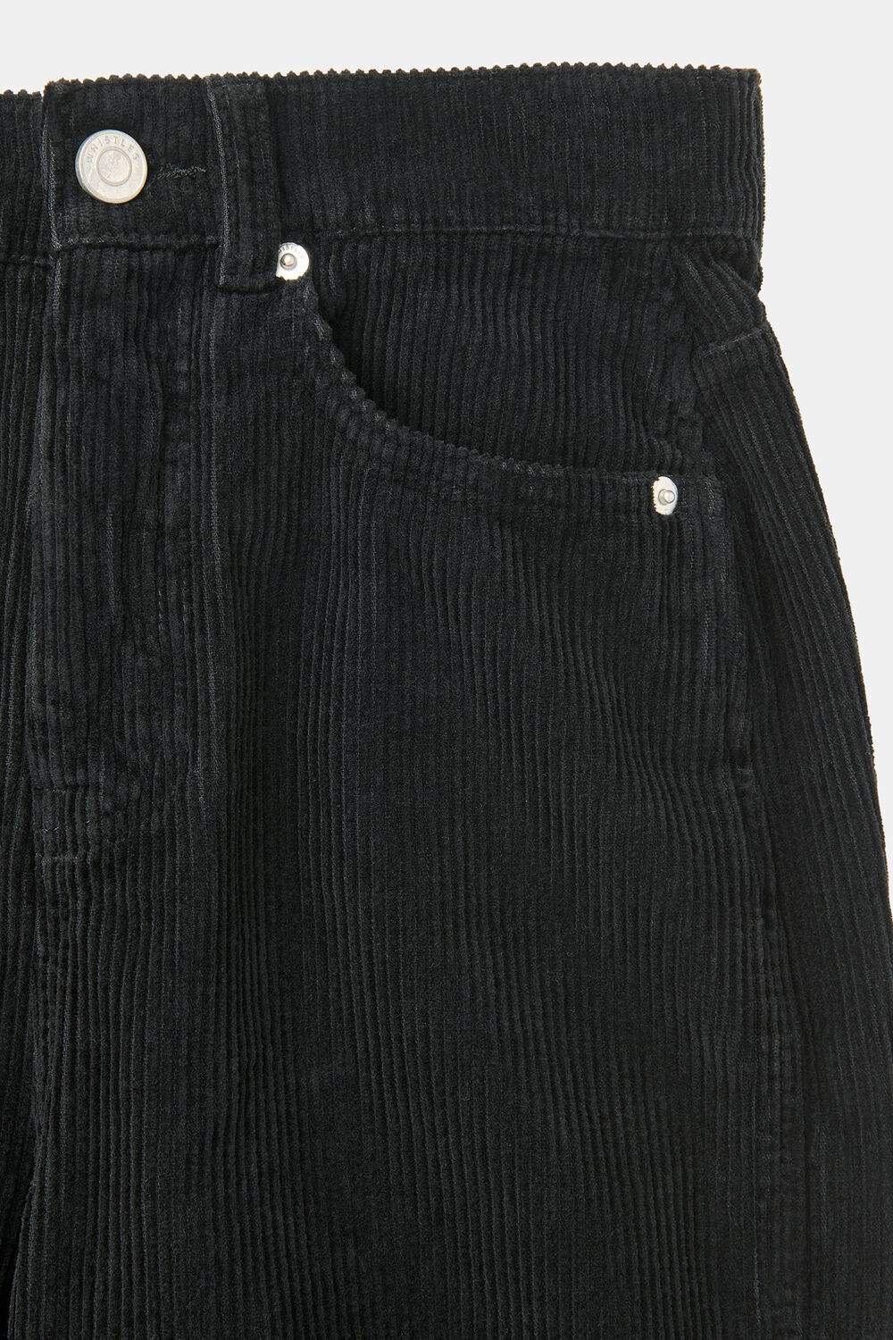 High Waist Cord Barrel Jean