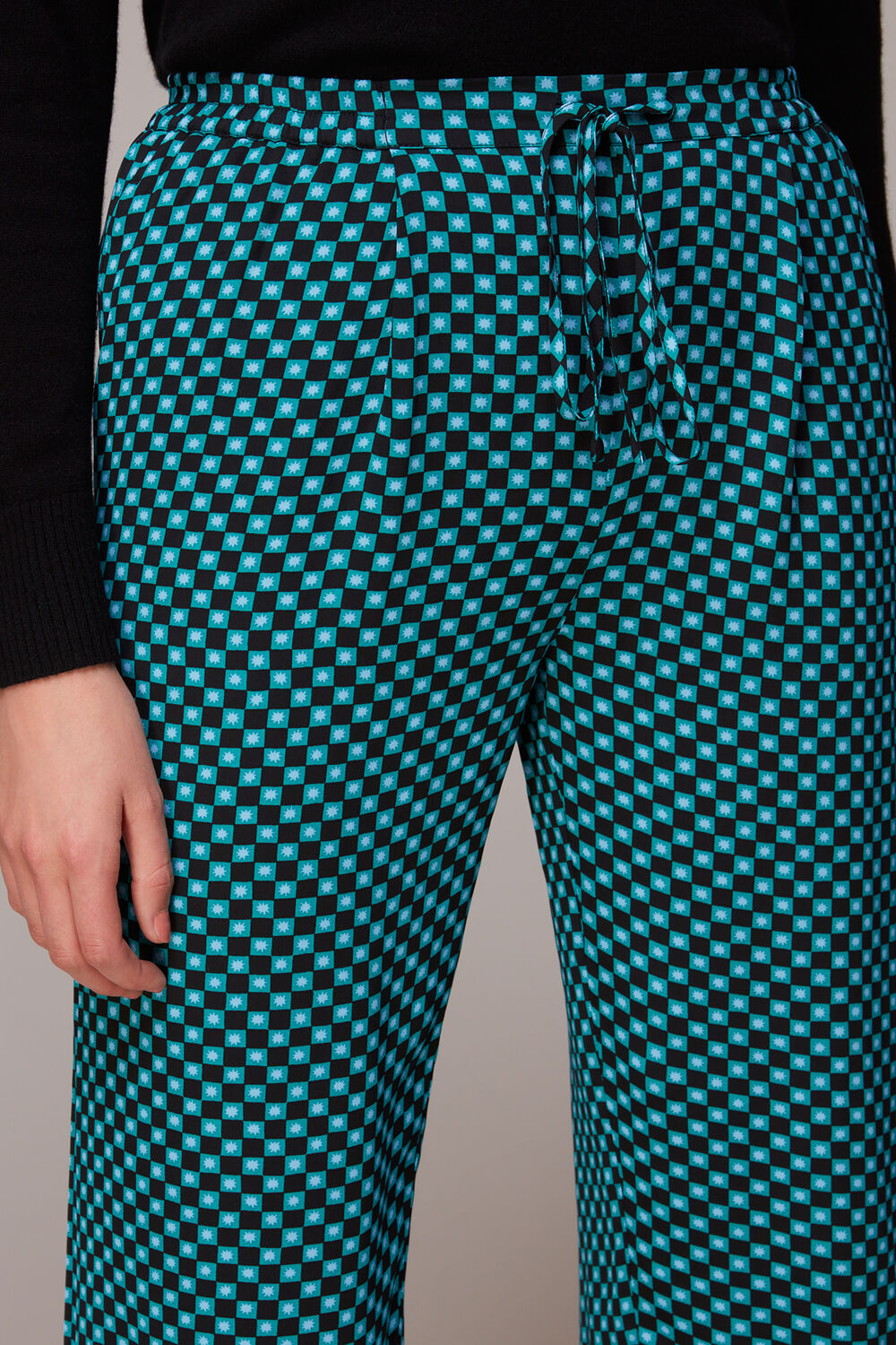 Pippa Star Check Print Trouser