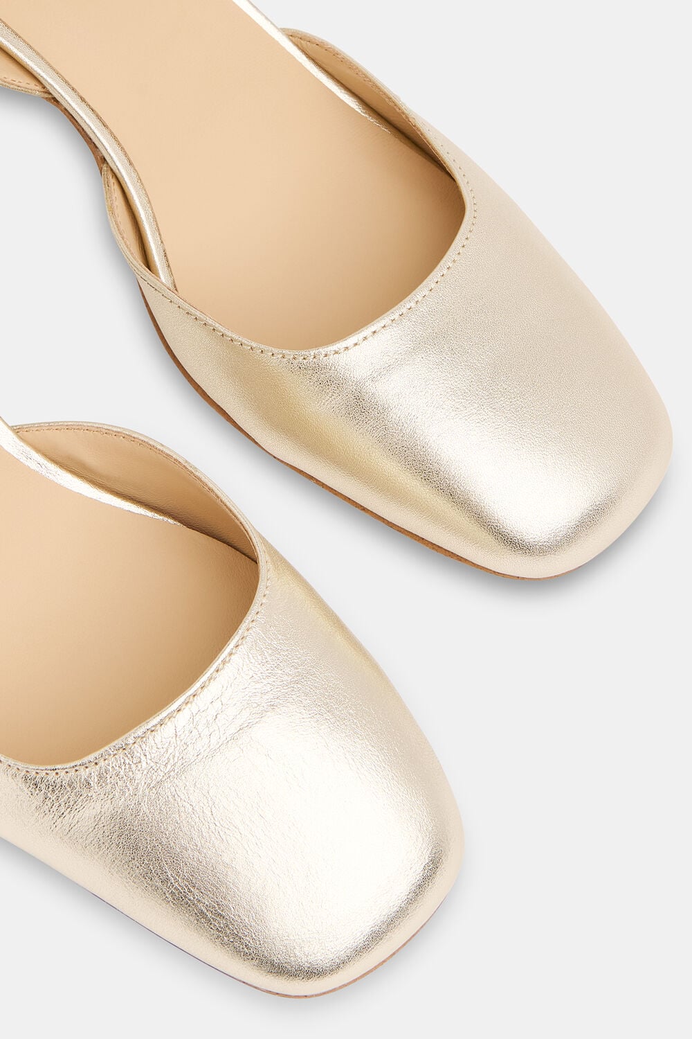Gold Matilda Block Heel Shoe