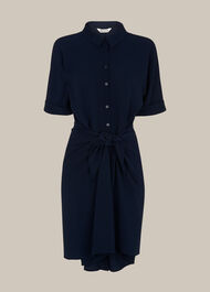 Dolly Tie Front Dress Navy