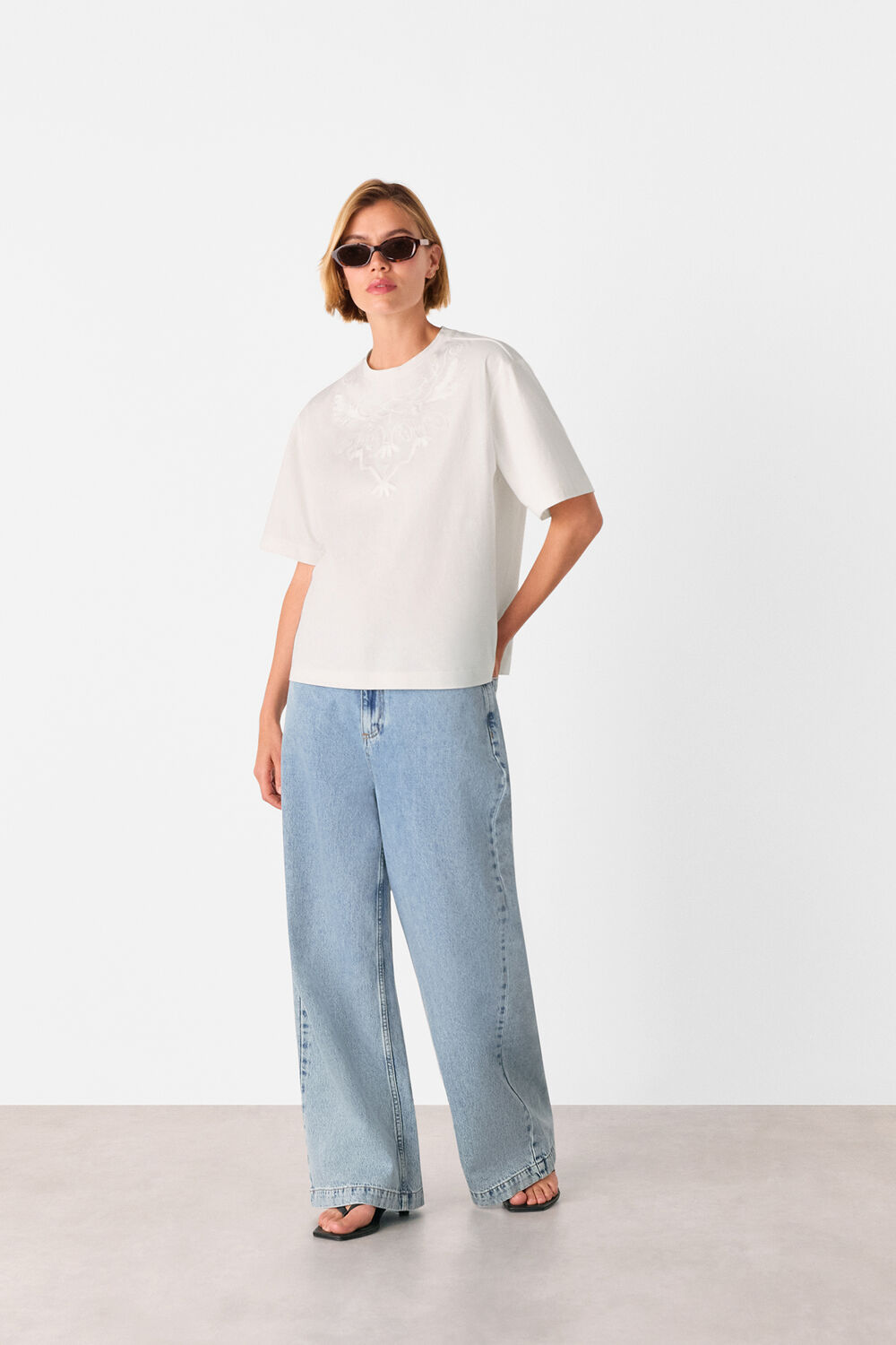 Embroidered Cotton T-Shirt