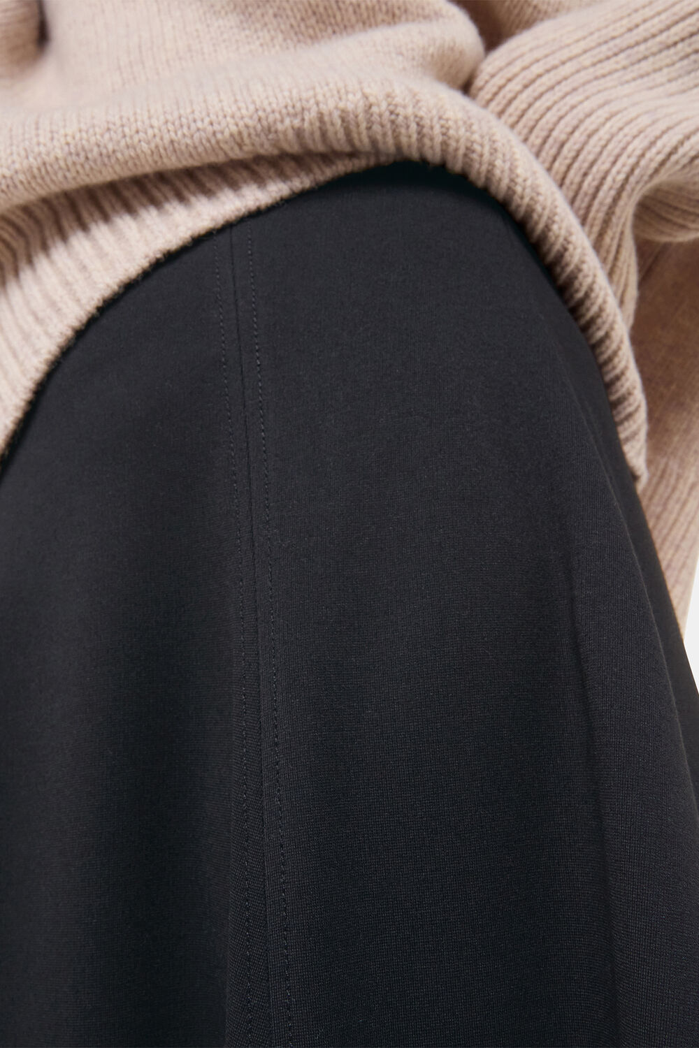 Black Ponte Full Skirt