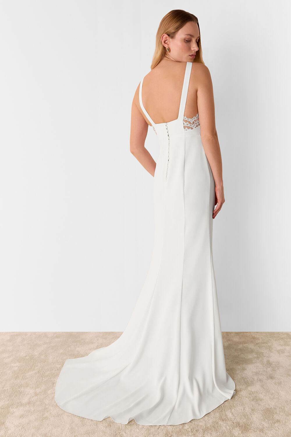 Ivory Lina Lace Insert Wedding Dress