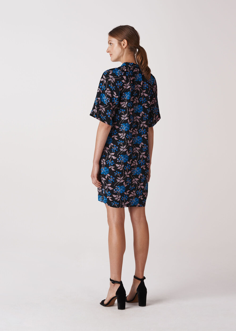 Elderberry Print Devyn Dress Black/Multi