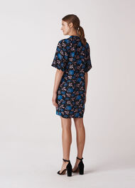 Elderberry Print Devyn Dress Black/Multi