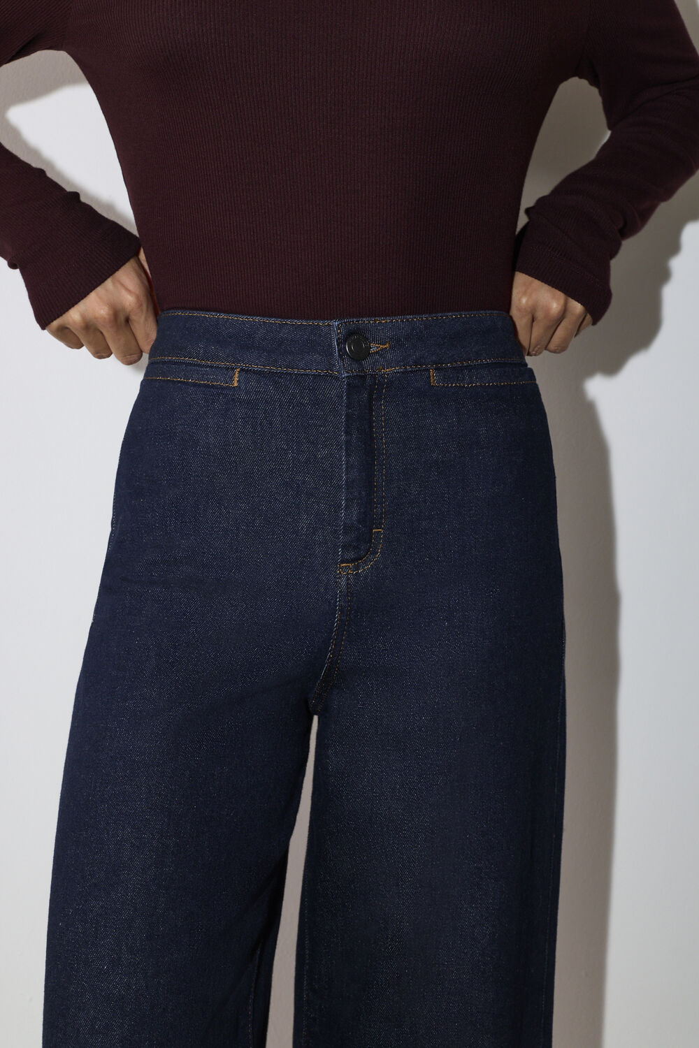 Dark Denim Stretch Full Length Jean