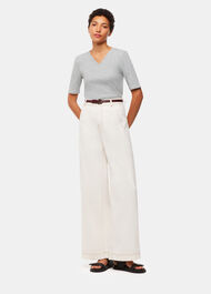 V Neck Ribbed T-Shirt
