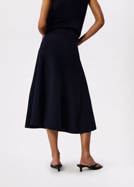 Knitted Ribbed Midi Skirt