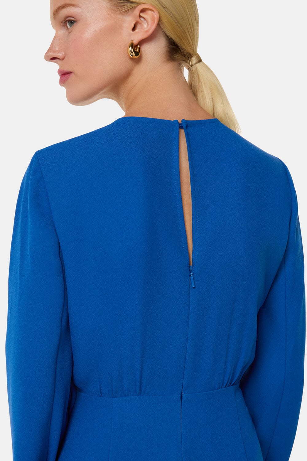Blue Bonnie Gathered Jumpsuit