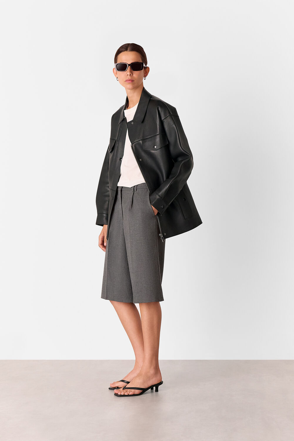 Formal Pleat Front City Short