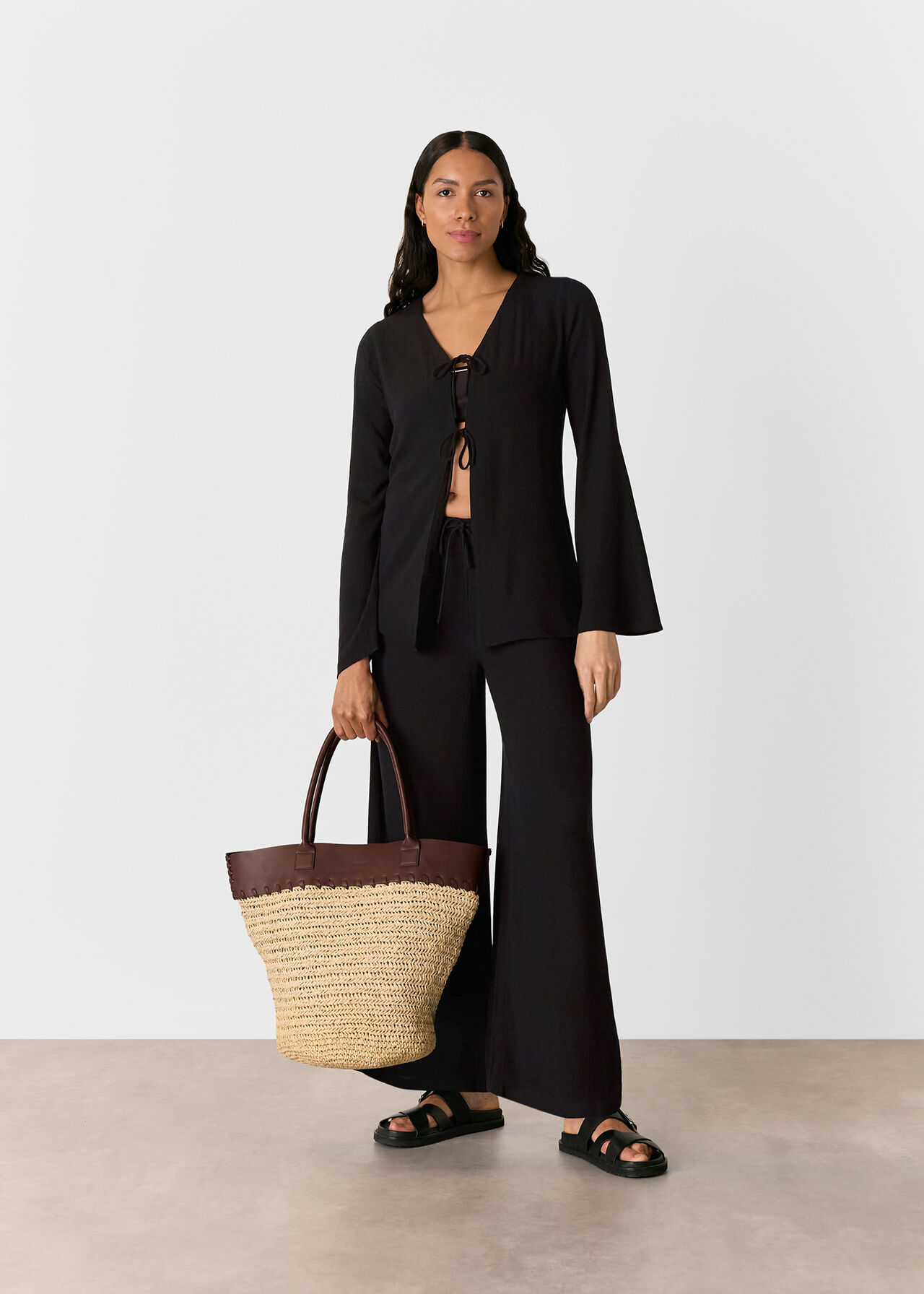 Tie Front Beach Trouser
