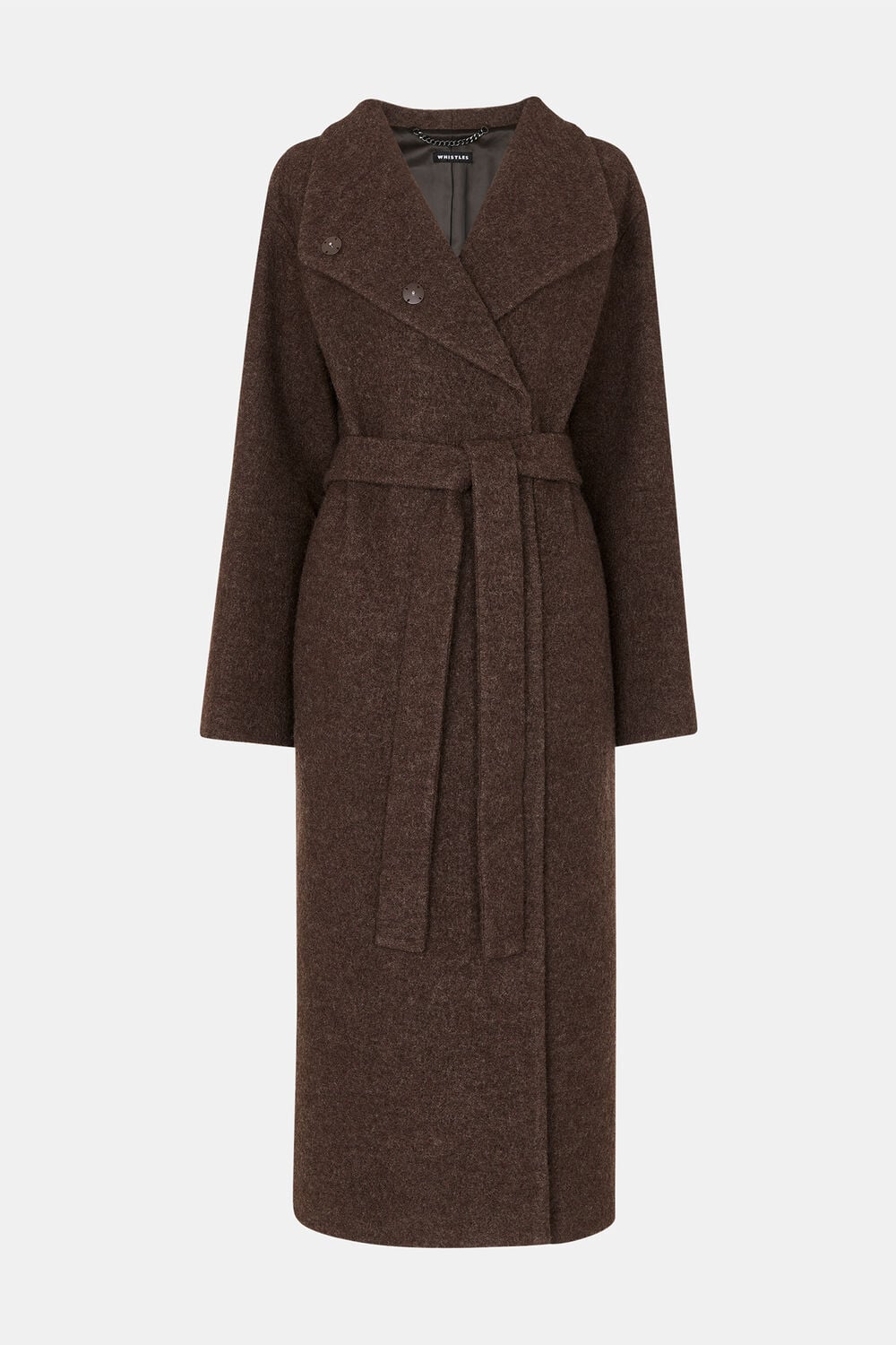 Taupe Morgan Funnel Neck Coat