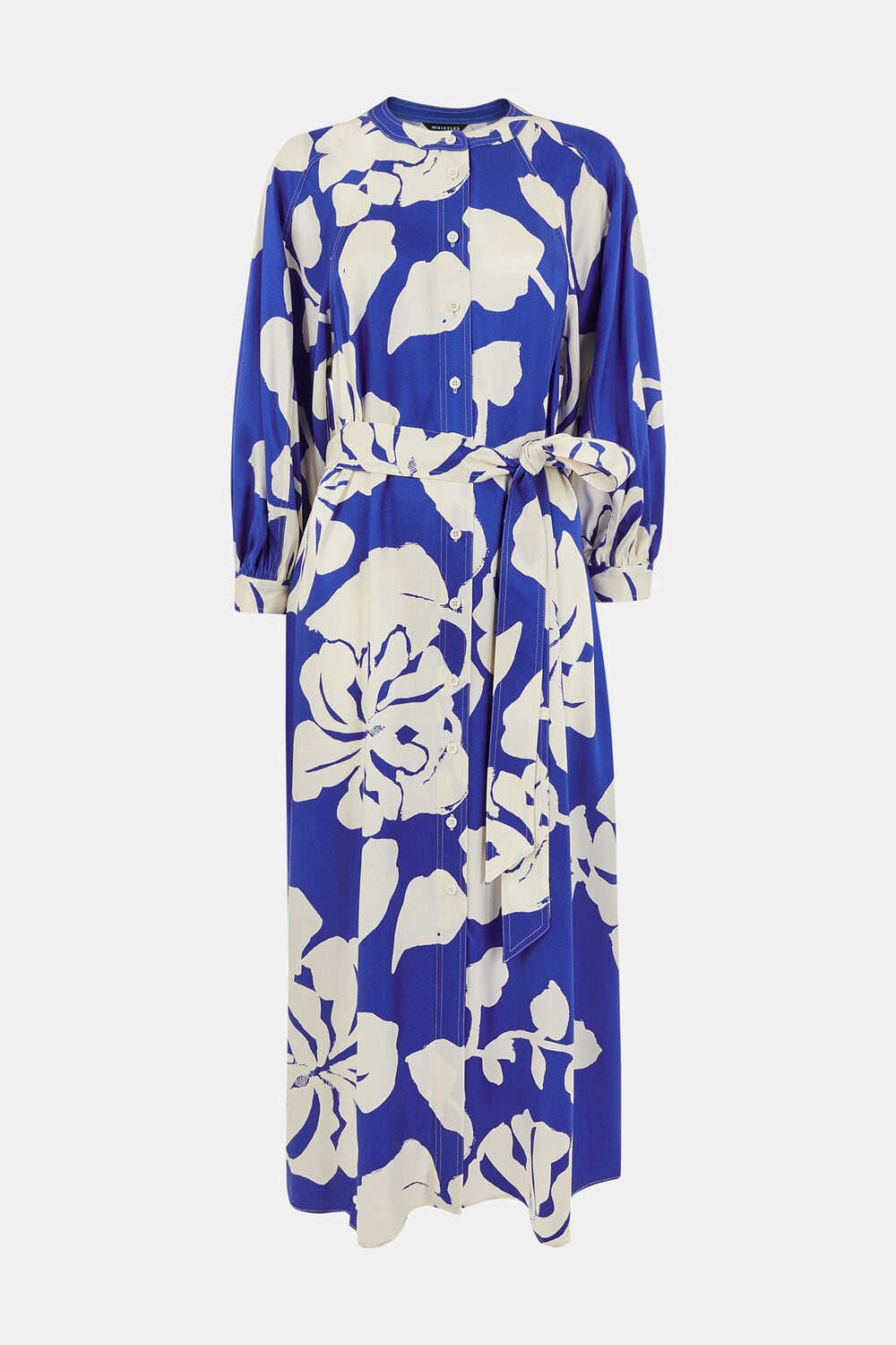 Blue Hibiscus Print Mabel Dress