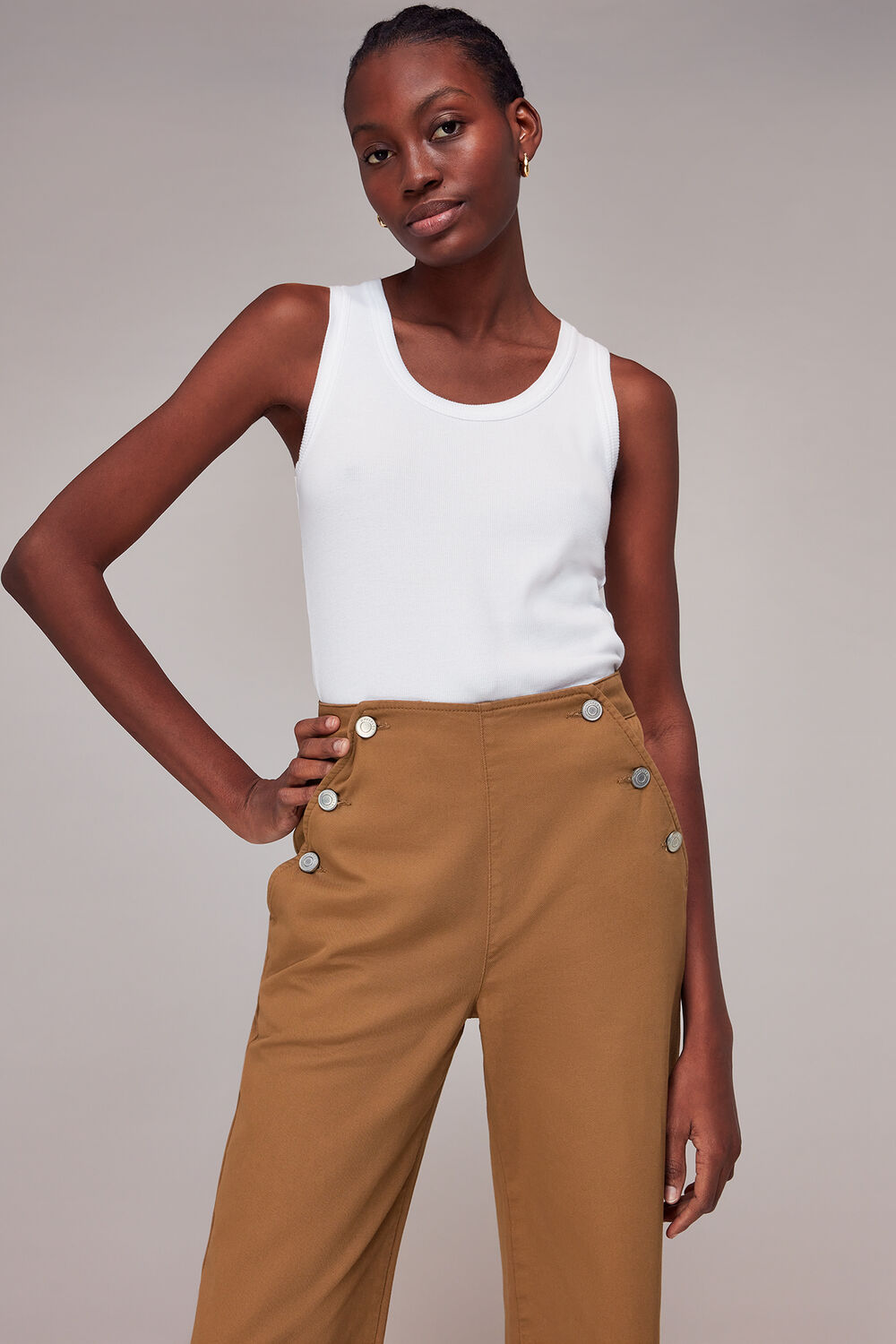 Emily Button Front Trousers
