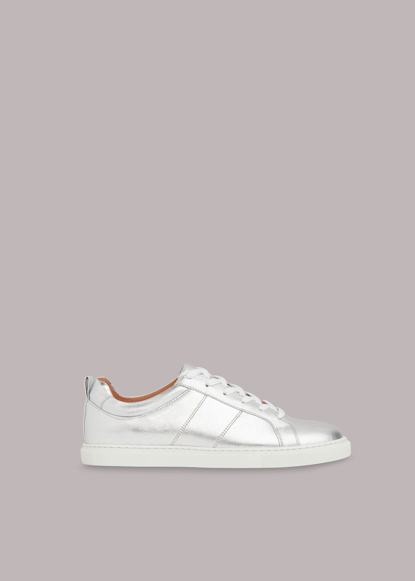 Silver Koki Lace Up Trainer | WHISTLES