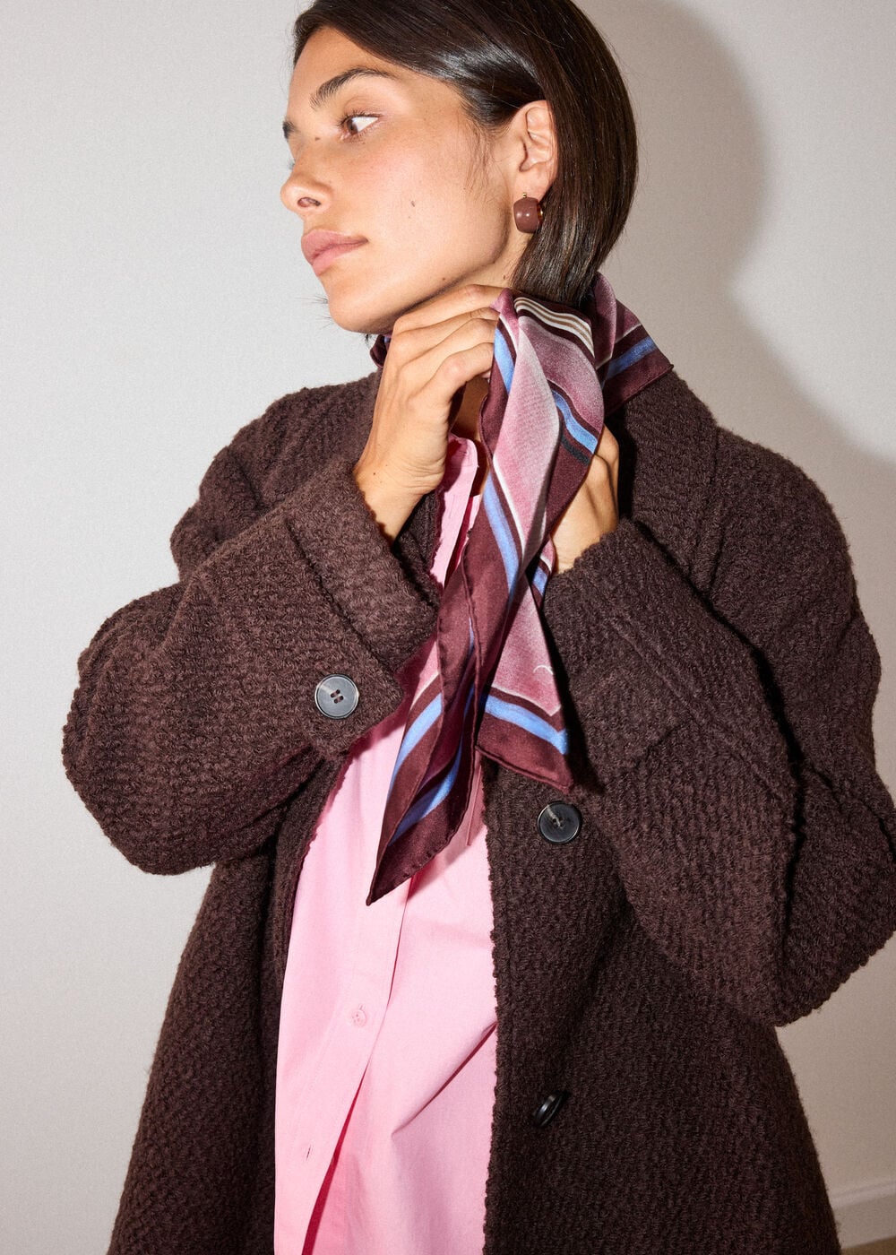 Petite Boucle Wool Car Coat