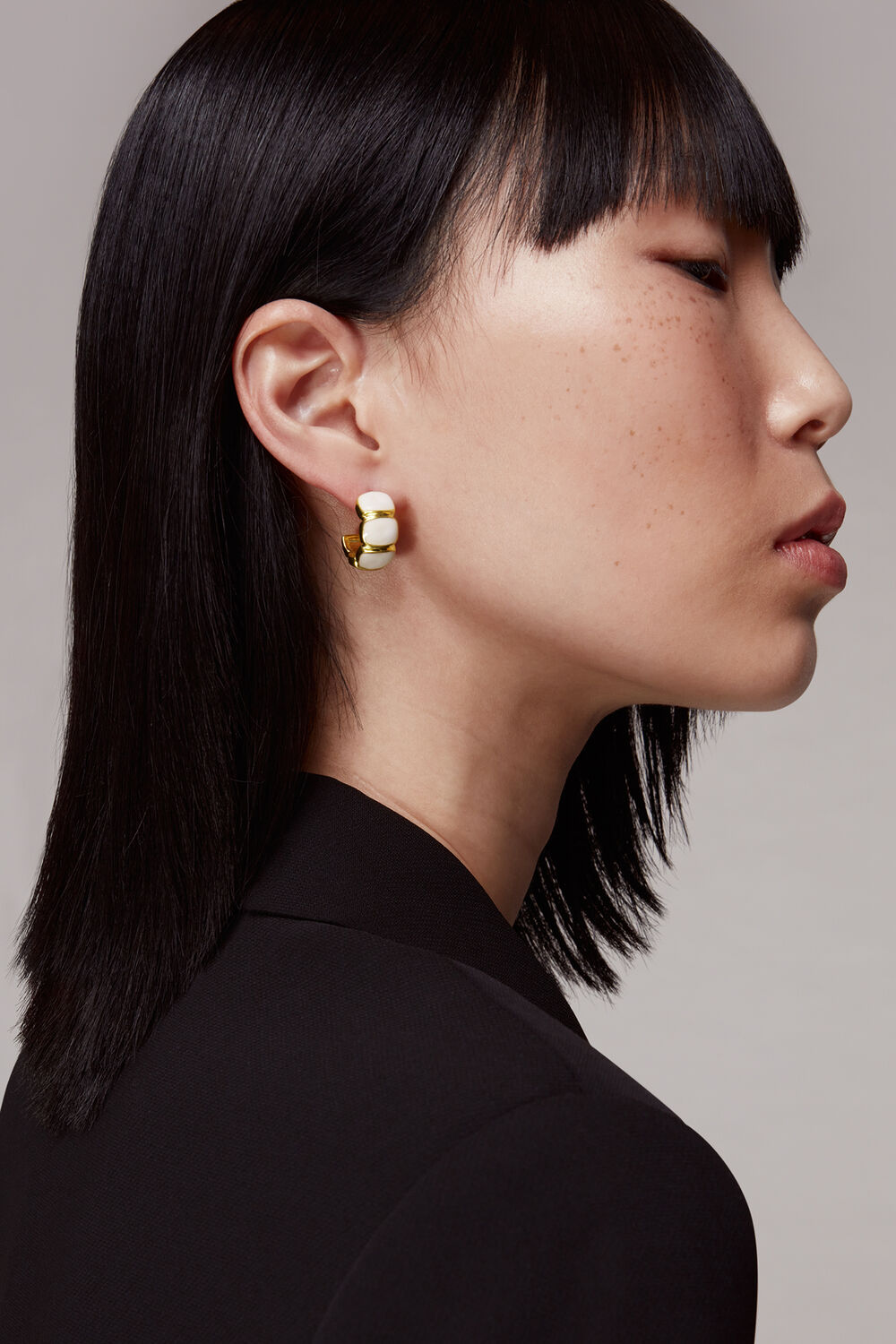 Enamel Hoop Earring