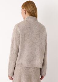 Wool Textured Check Knit