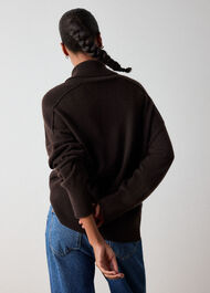 Cashmere Seam Roll Neck Knit