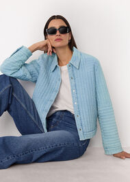 Cotton Quilted Chambray Jacket