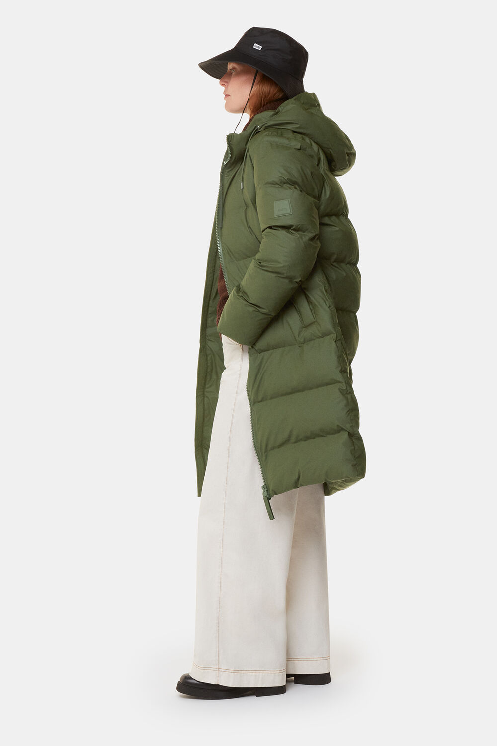 Dark Green Rains Alta Longer Puffer