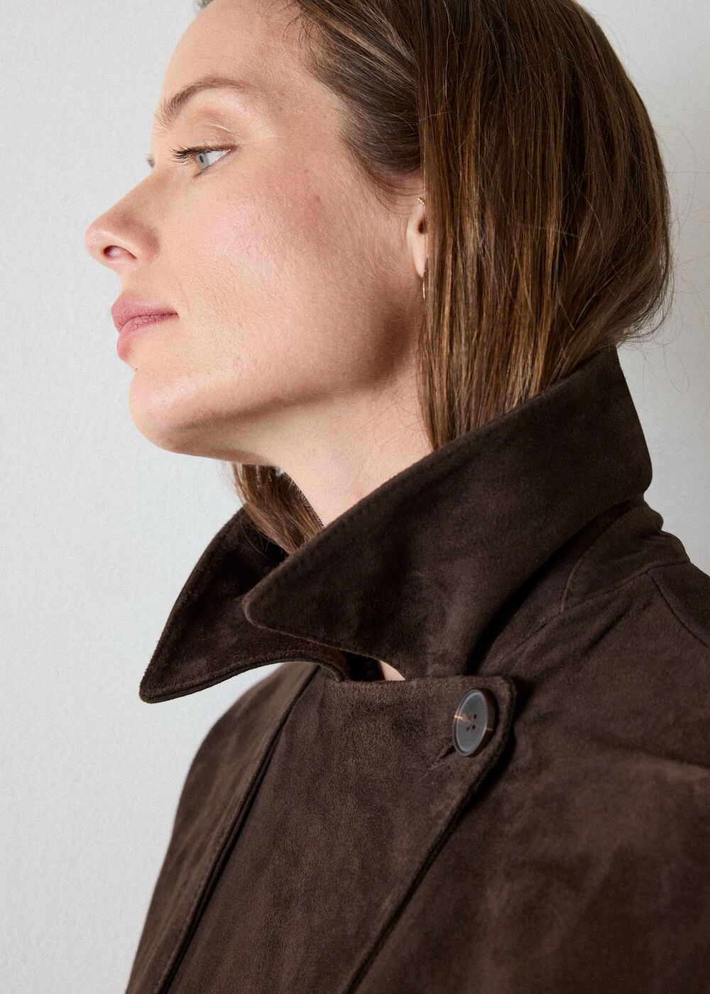 Suede Trench Coat